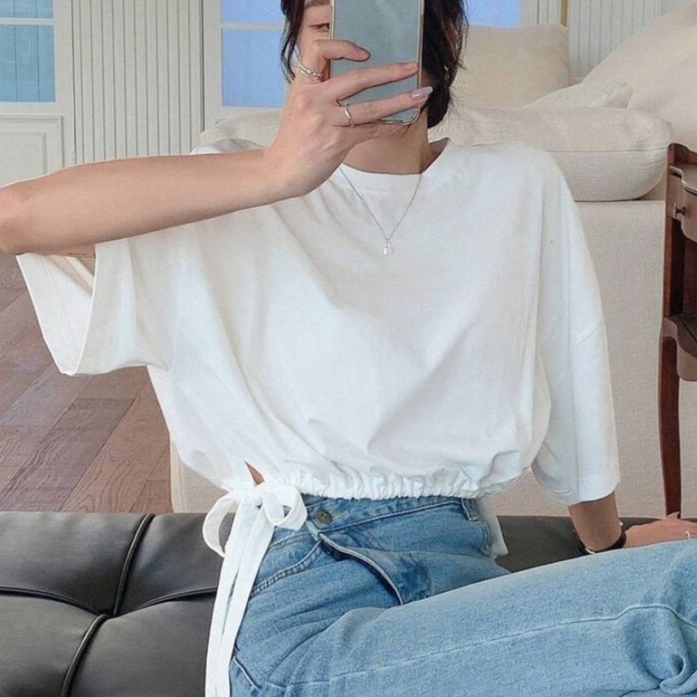 Drawstring waist T-shirt NWT